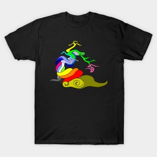 colourfull doodle abstract tree structur T-Shirt